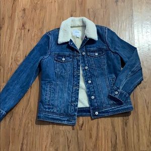 Sherpa lined denim jacket